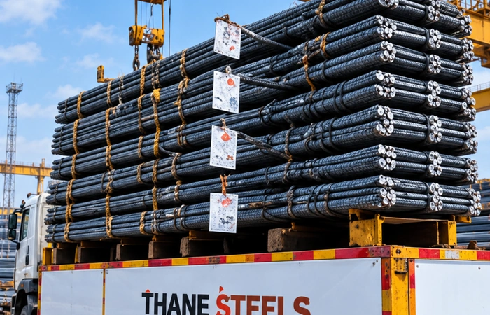 Dispatch of THANE TMX steel bars